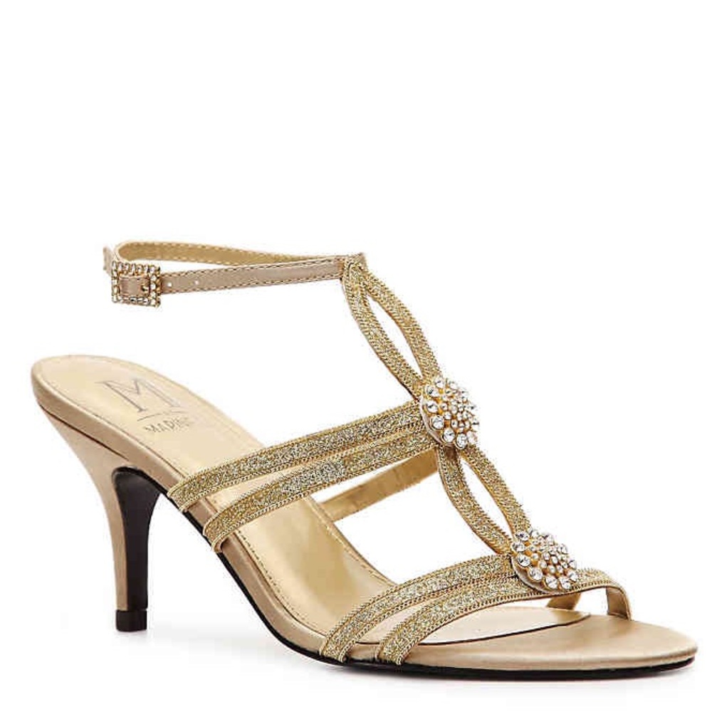 M by Marinelli Gold Tika Evening Sandal